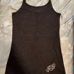 Harley-Davidson Black Speckled Tank with Rose Emblem